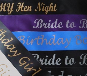 Personalised Sashes