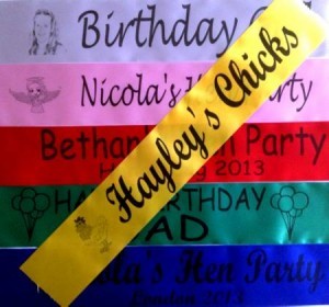 Personalised Sashes